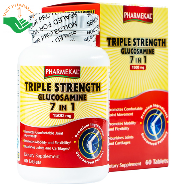 Viên uống bổ sung dịch nhờn cho khớp Pharkemal Triple Strength Glucosamine 7 in 1 